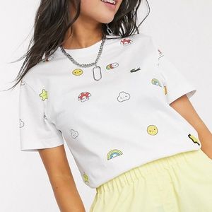 LACOSTE x Friends With You unisex cotton t-shirt, size MEDIUM.